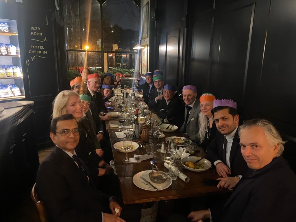 After meeting Christmas dinner